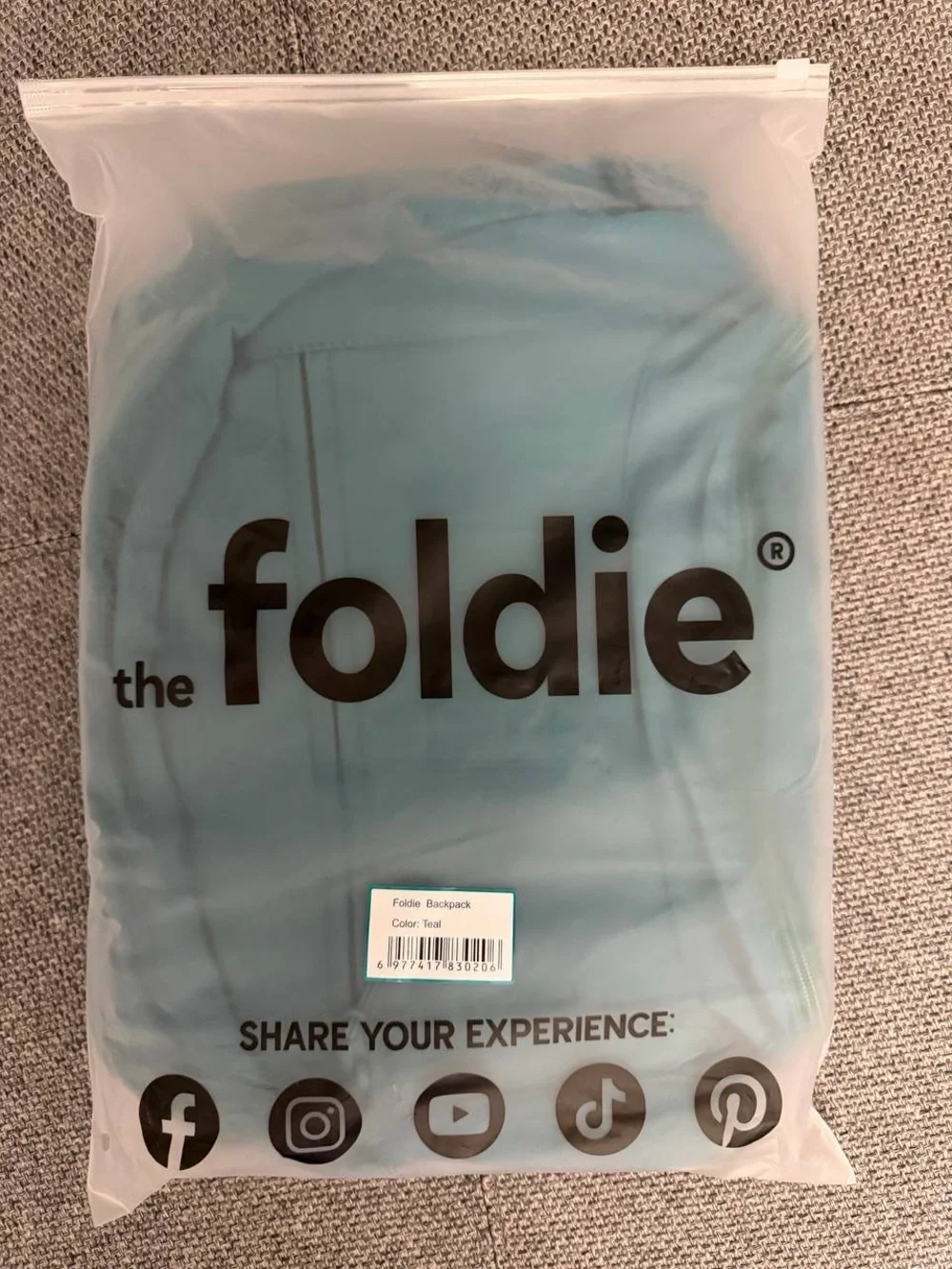 The Foldie® Backpack + Packing Cube Set (teal)